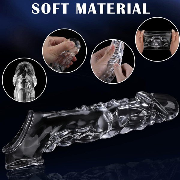 3.6 Inch Clear Reusable Penis Sleeve In Pakistan