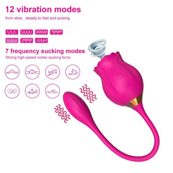 New Rose Suction Vibrator With Vibrating Egg